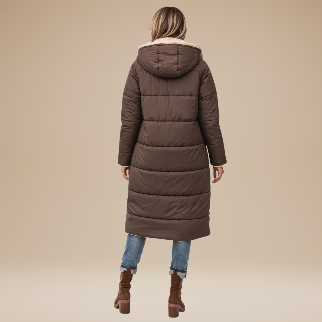 Elena | Cappotto Lungo Trapuntato da Donna