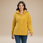 Mia | Cappotto Teddy Morbido da Donna con Zip Integrale