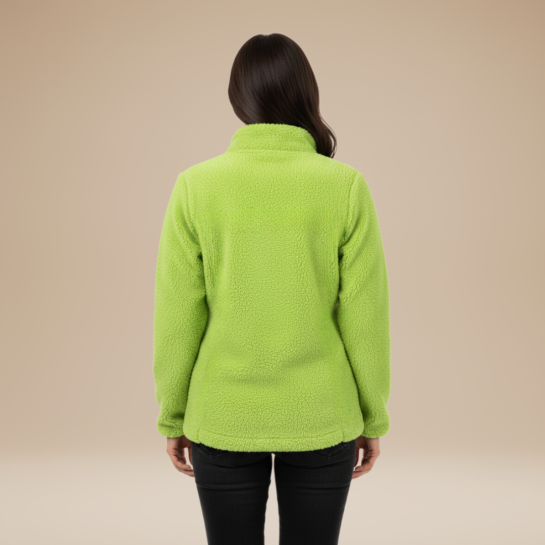 Mia | Cappotto Teddy Morbido da Donna con Zip Integrale