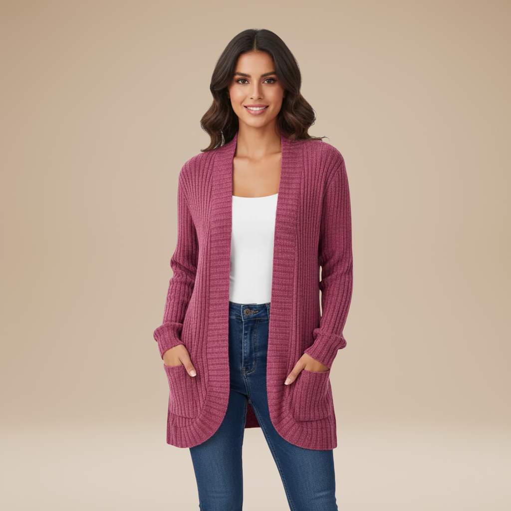 Cecilia | Cardigan a Costine da Donna con Tasche