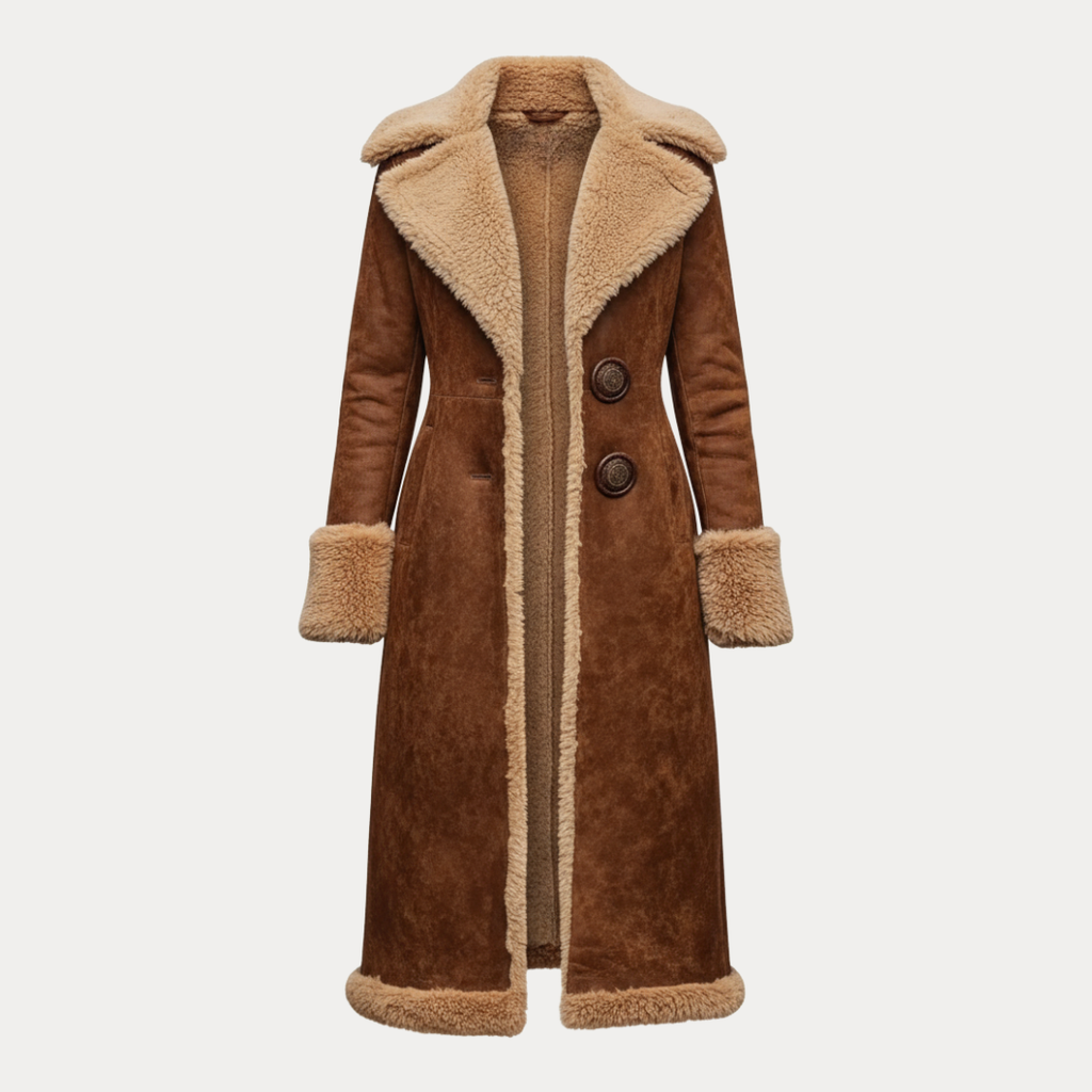 Paola | Cappotto Extra Lungo da Donna con Collo Ampio