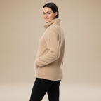 Mia | Cappotto Teddy Morbido da Donna con Zip Integrale