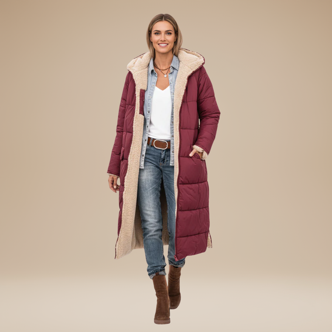 Elena | Cappotto Lungo Trapuntato da Donna