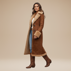 Paola | Cappotto Extra Lungo da Donna con Collo Ampio