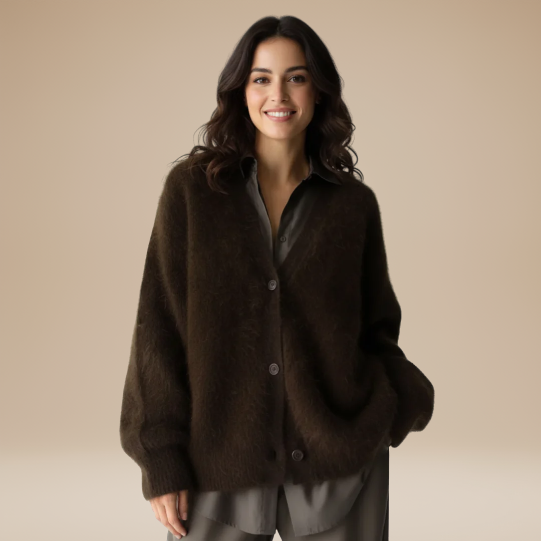 Mara | Cardigan Morbido da Donna in Maglia Pelosa