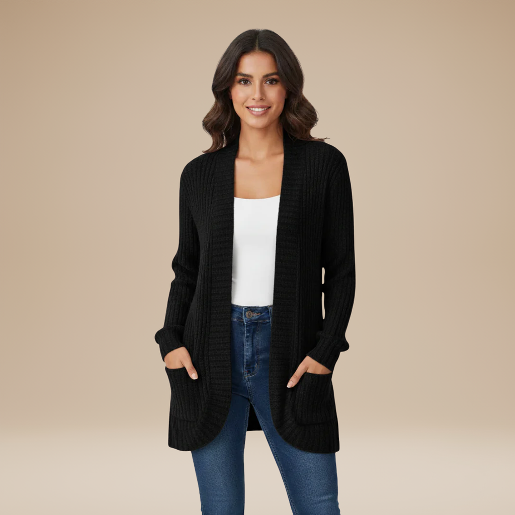 Cecilia | Cardigan a Costine da Donna con Tasche