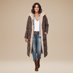 Elena | Cappotto Lungo Trapuntato da Donna